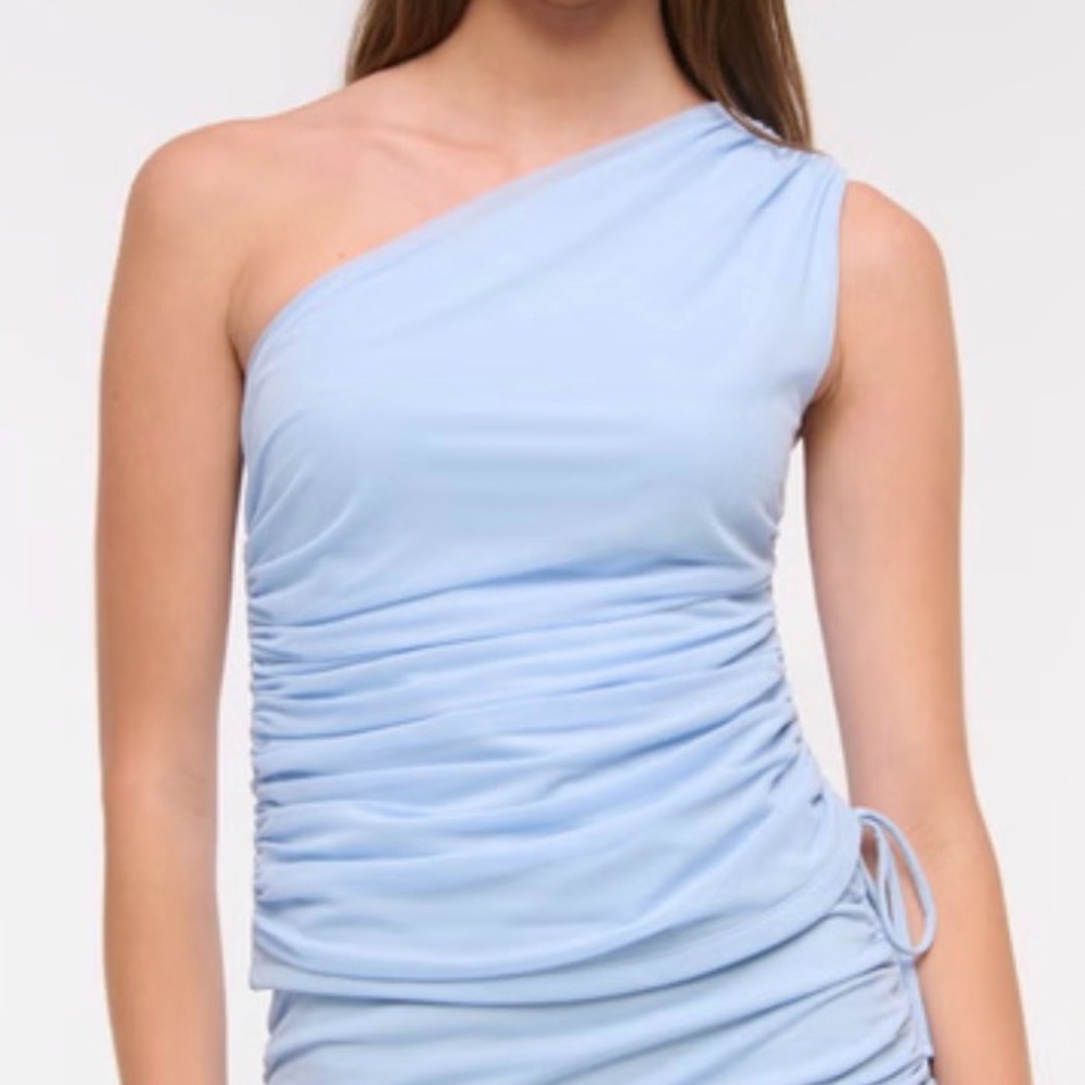 Abercrombie & Fitch One-Shoulder Cinched Tie Top
